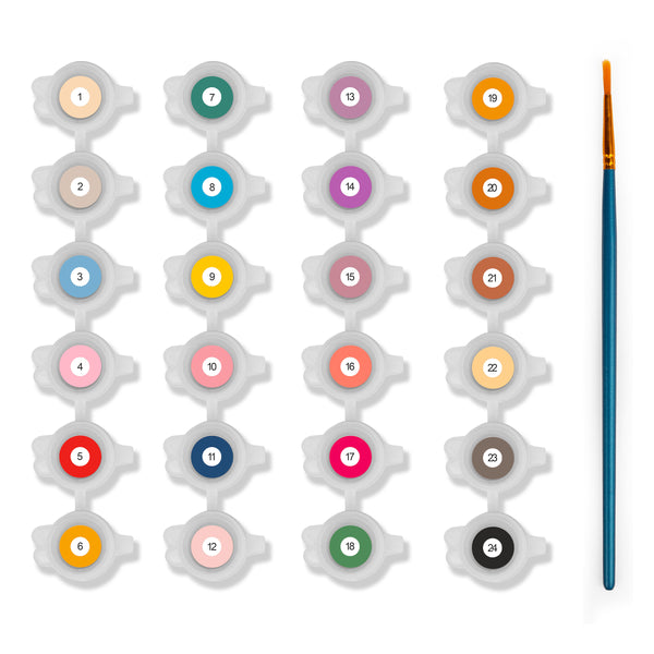 Kikkerland Crafters Paint By Numbers Greeting Cards