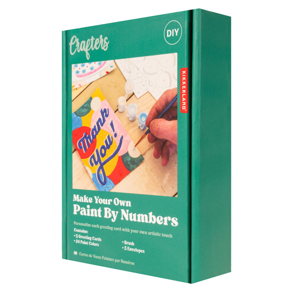 kikkerland Crafters Paint by Numbers Greeting Cards