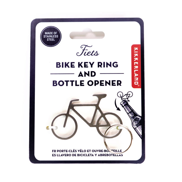 Kikkerland Fiets Metal Bike Key Ring And Bottle Opener