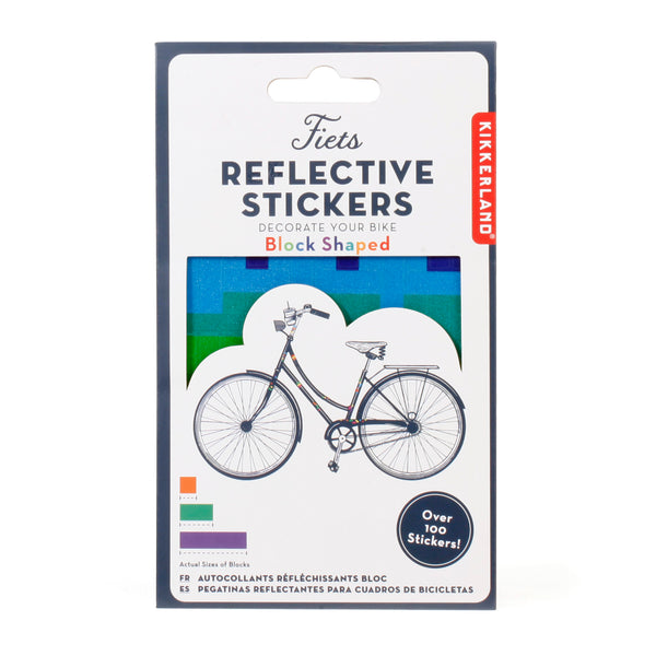 Kikkerland Fiets Rainbow Blocks Reflective Bike Stickers