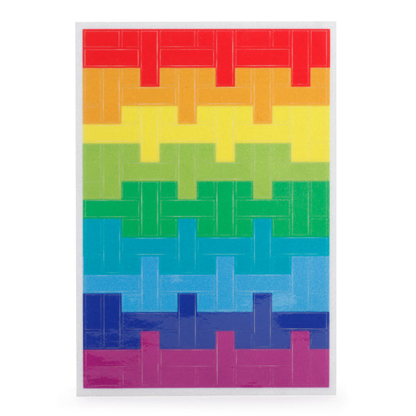 Kikkerland Fiets Rainbow Blocks Reflective Bike Stickers
