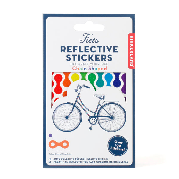 Kikkerland Fiets Rainbow Chain Reflective Bike Stickers