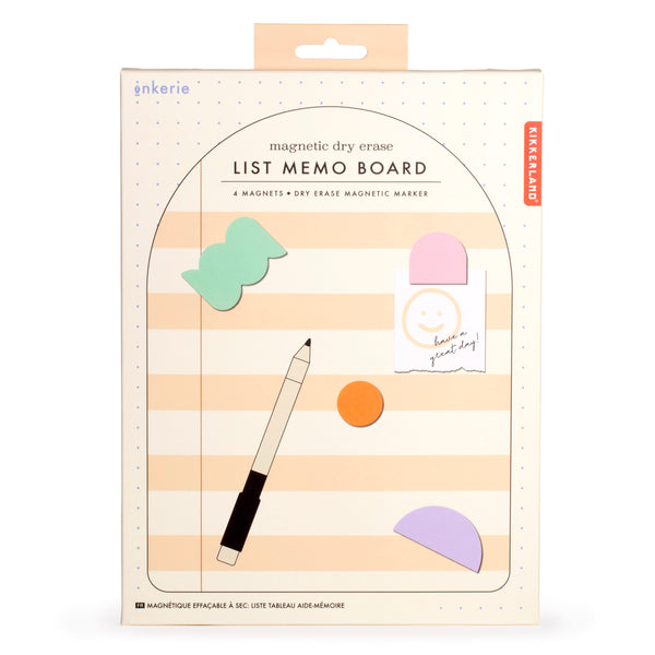 Kikkerland Inkerie Magnetic Dry Erase List Memo Board
