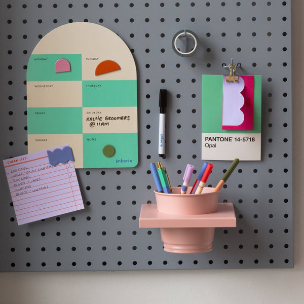 Kikkerland Inkerie Magnetic Dry Erase Weekly Memo Board
