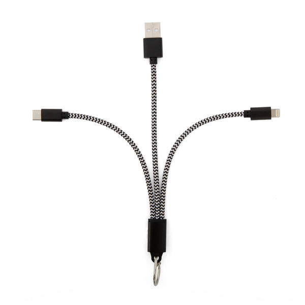 kikkerland 3-in-1 Charging Keyring