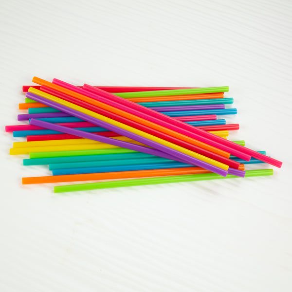 Kikkerland 8” Bright Color Reusable Straws