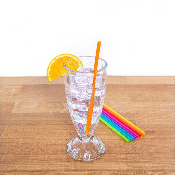 Kikkerland 8” Bright Color Reusable Straws
