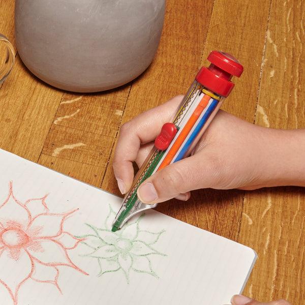 Kikkerland 8 Color Crayon Pen