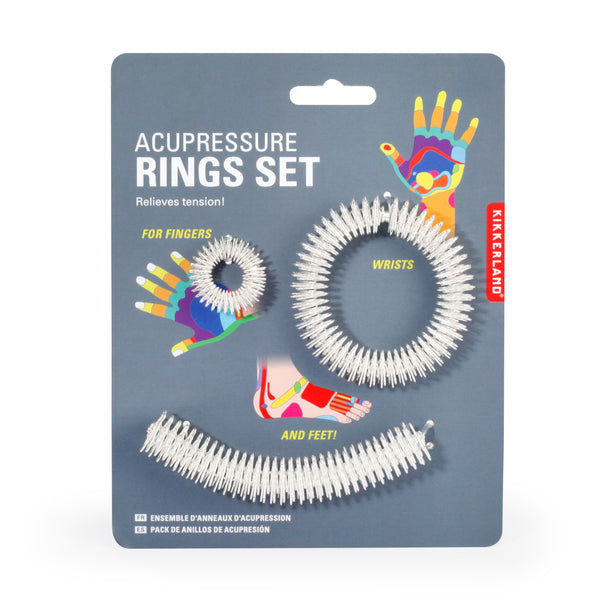 Kikkerland Acupressure Rings Set