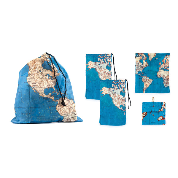 Kikkerland Around The World Travel Bag Set