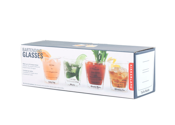 Kikkerland Bartending Glasses