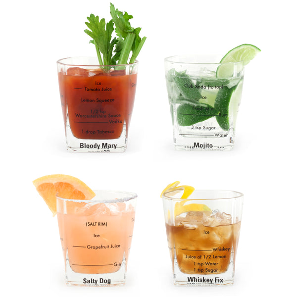 kikkerland Bartending Glasses