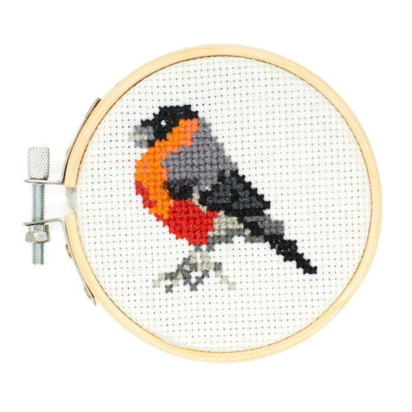 kikkerland Bird Mini Cross Stitch Embroidery Kit