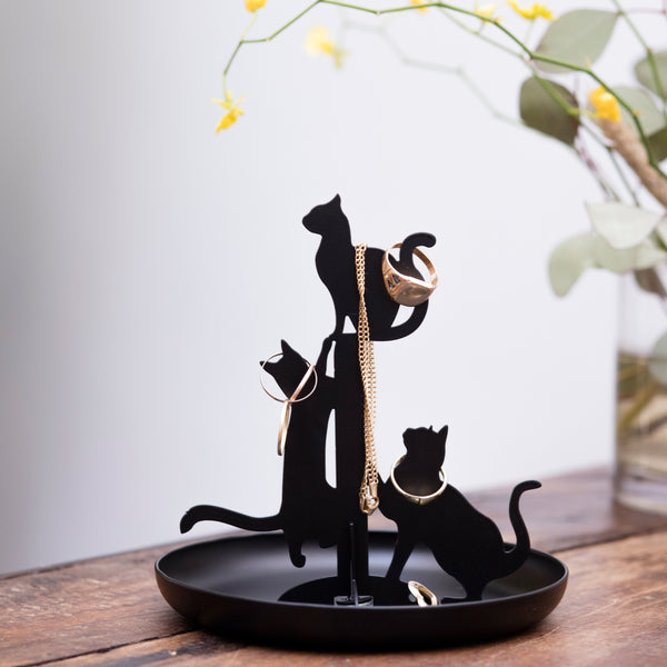 Kikkerland Black Cats Jewelry Holder