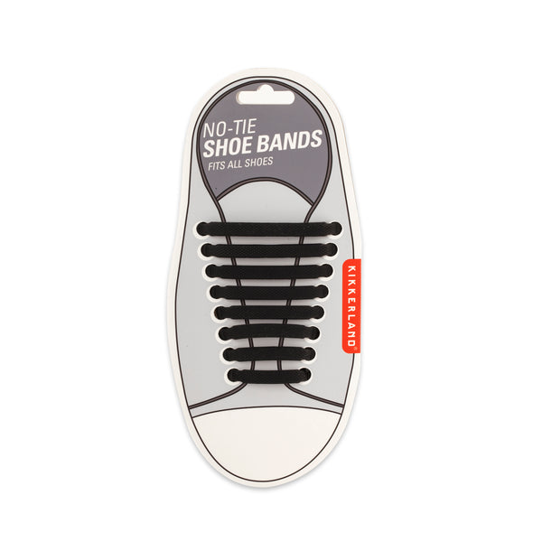 kikkerland Black No-Tie Shoe Bands