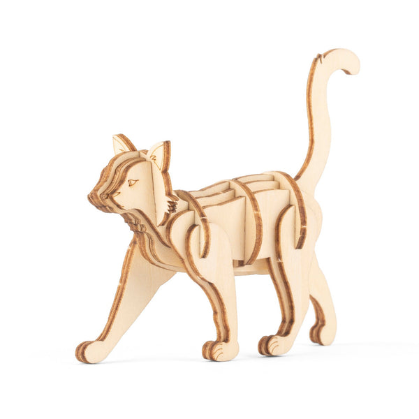 kikkerland Cat 3D Wooden Puzzle