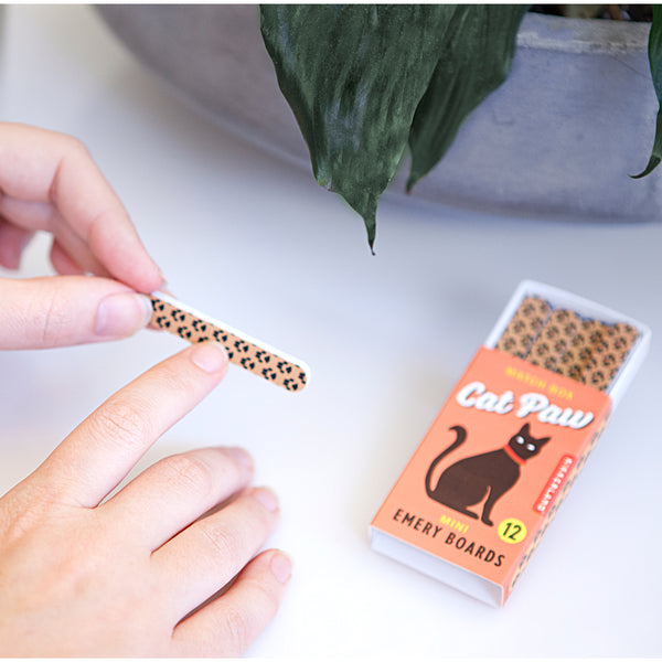 Kikkerland Cat Paw Match Box Emery Boards