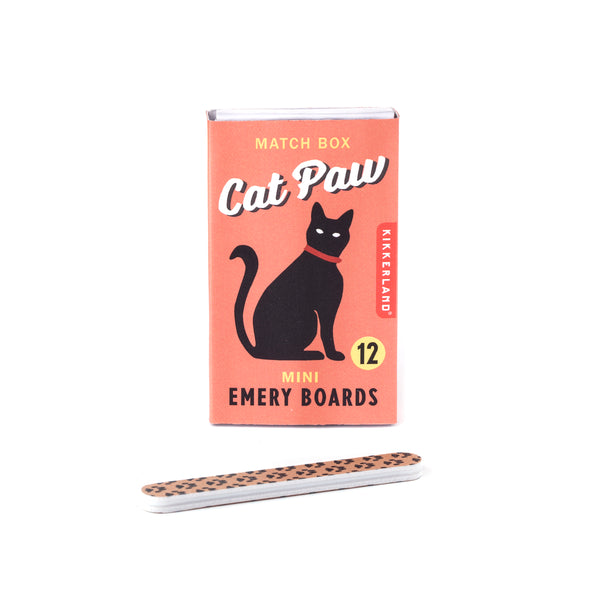 kikkerland Cat Paw Match Box Emery Boards