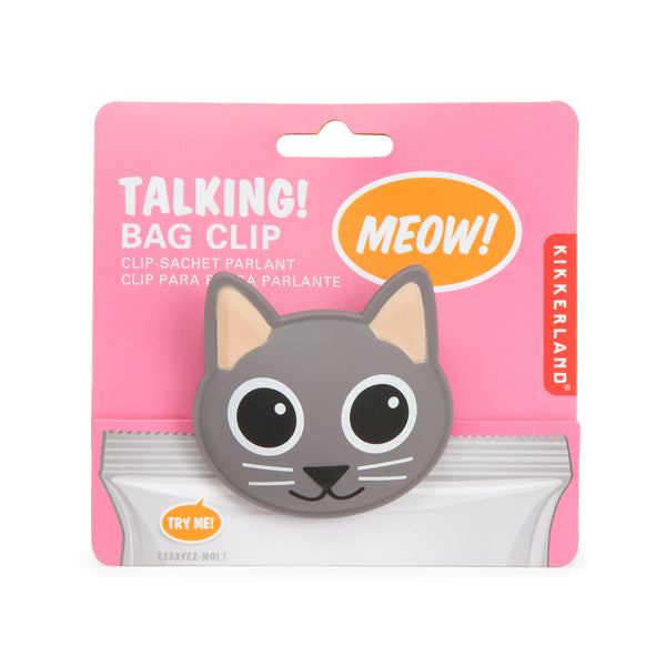 Kikkerland Cat Talking Bag Clip