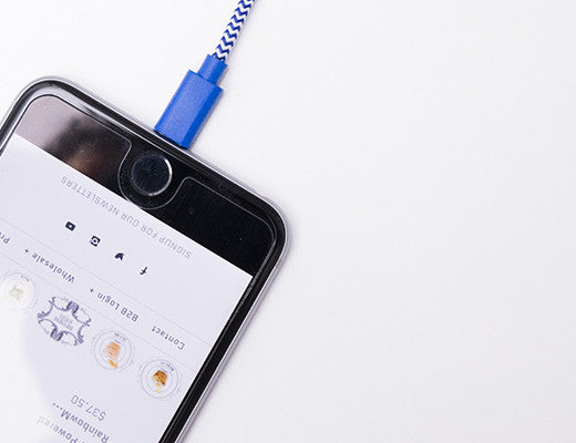 Kikkerland Chevron Cotton Bradied Charging Cord