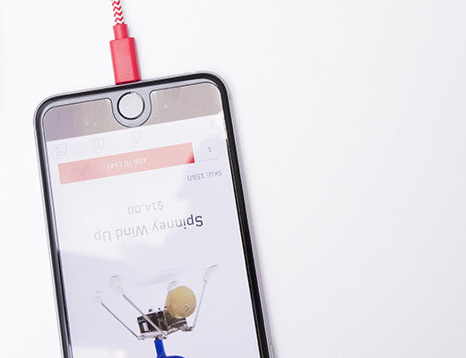 Kikkerland Chevron Cotton Bradied Charging Cord