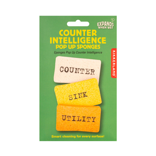 Kikkerland Counter Intelligence Pop-up Sponges