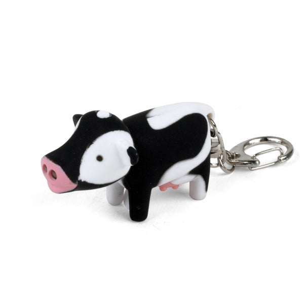 kikkerland Cow LED & Sound Keychain
