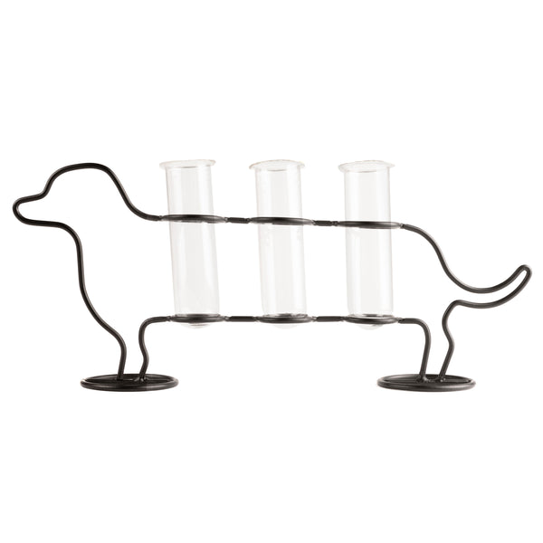 kikkerland Doggy Triple Tube Vase
