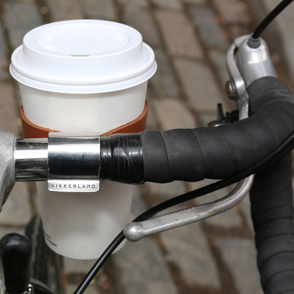 kikkerland Fiets Leather Bike Cup Holder