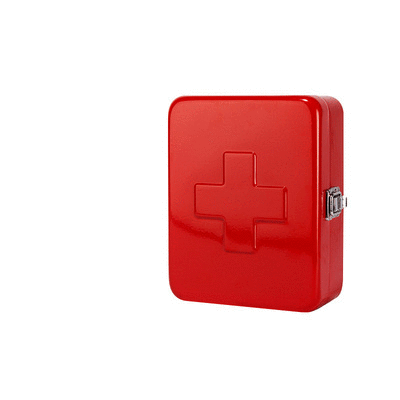 Kikkerland First Aid Box Red