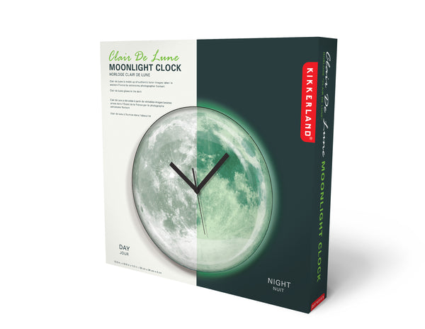Kikkerland Glow In The Dark Moon Clock