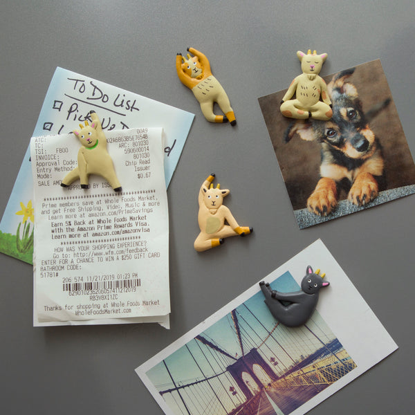 Kikkerland Goat Yoga Magnets