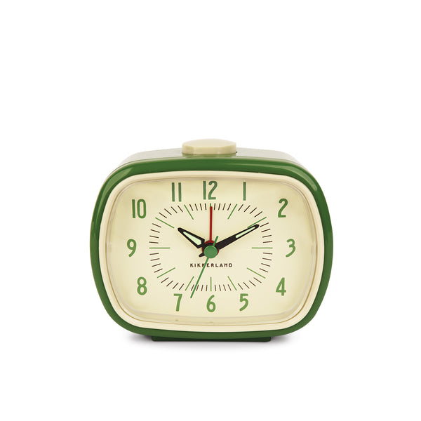 kikkerland Green Retro Alarm Clock