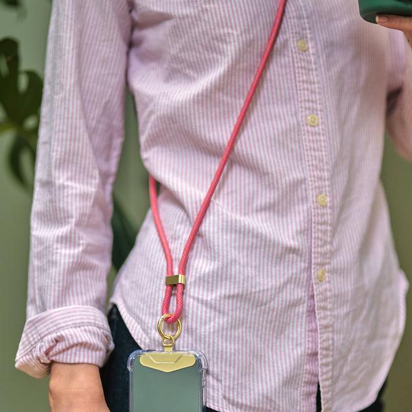 Kikkerland Inkerie Charge & Carry Phone Lanyard Pink
