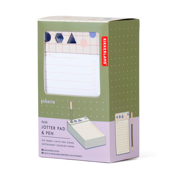 Kikkerland Inkerie Desk Jotter Pad & Pen