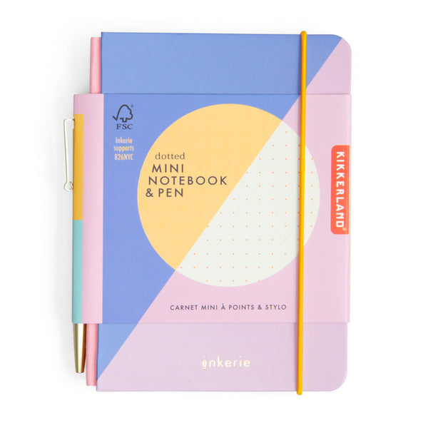 Kikkerland Inkerie Dotted Mini Notebook & Pen