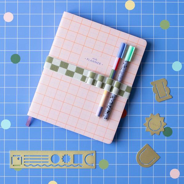 Kikkerland Inkerie Green Pen Holder Book Band