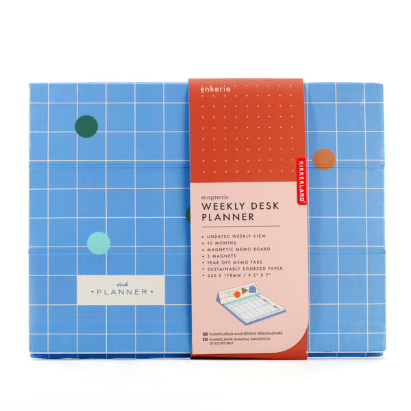 Kikkerland Inkerie Magnetic Weekly Desk Planner