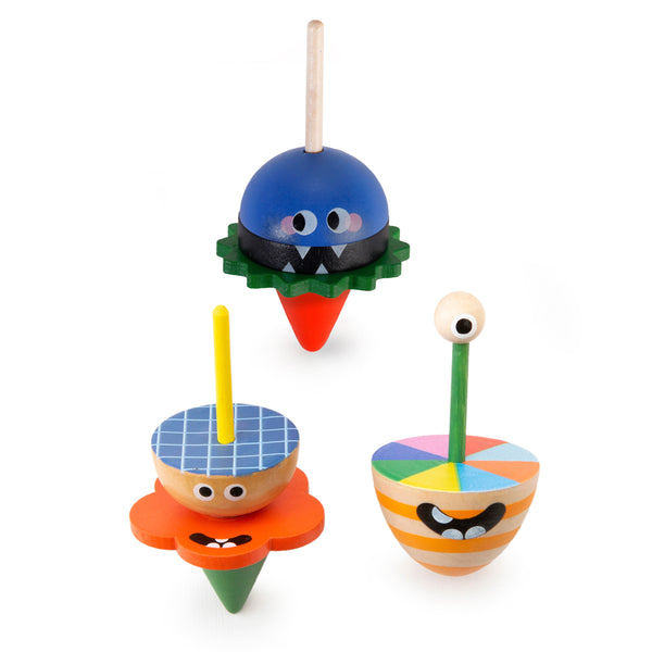 kikkerland Kidoki Dizzy Monster Spinning Top