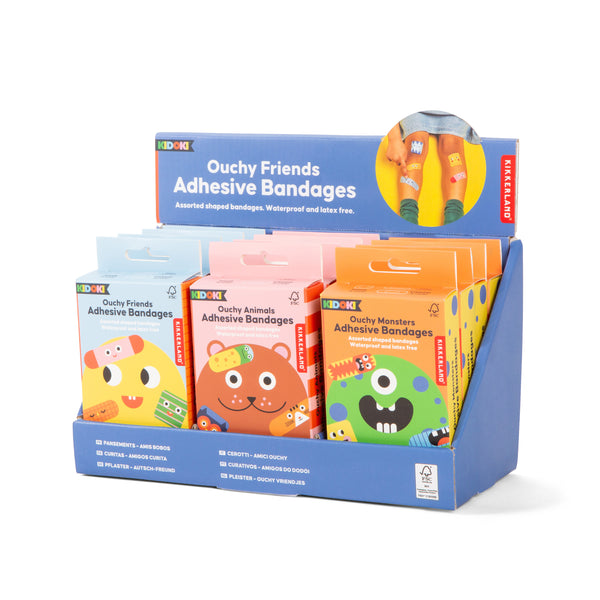 Kikkerland Kidoki Ouchy Friends Adhesive Bandages