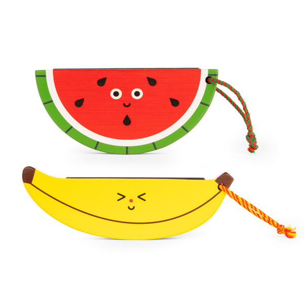 Kikkerland Kidoki Wooden Fruit Harmonica