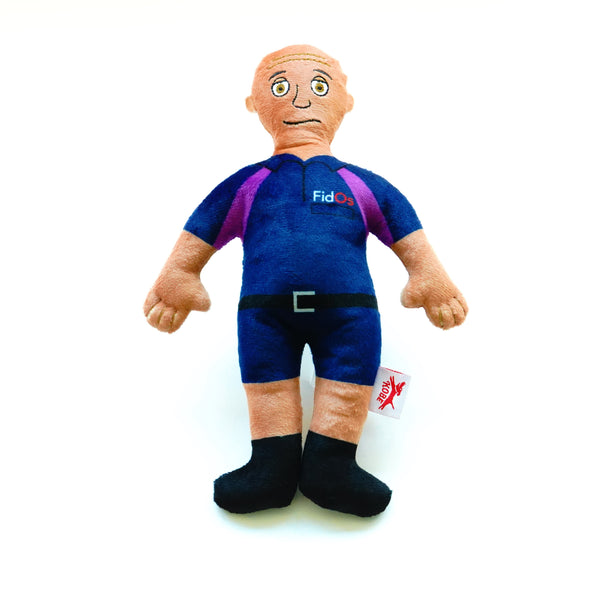 Kikkerland Kobe FidOs Squeeky Plush Toy