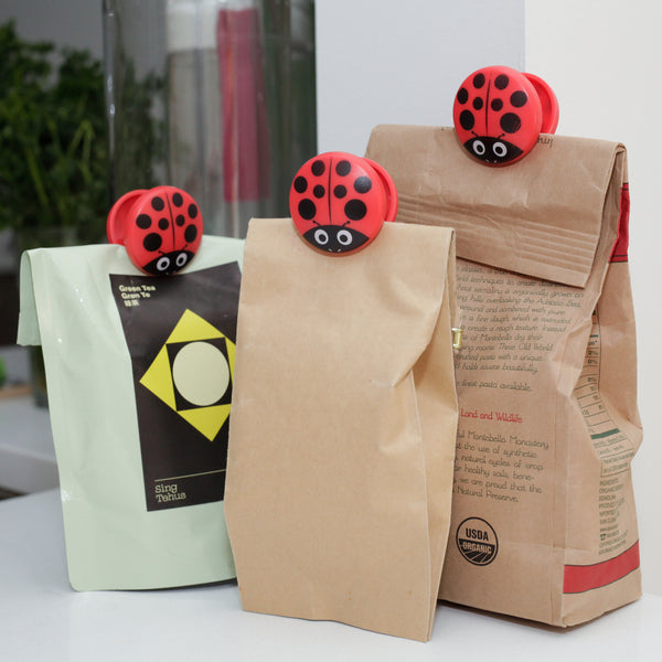 Kikkerland Ladybug Bag Clips