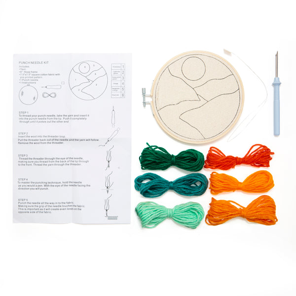 Kikkerland Landscape Punch Needle Kit