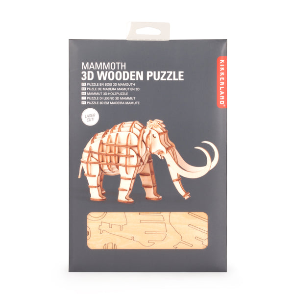 Kikkerland Mammoth 3D Wooden Puzzle