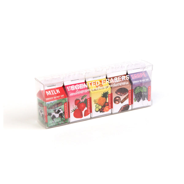 Kikkerland Milk Carton Scented Erasers