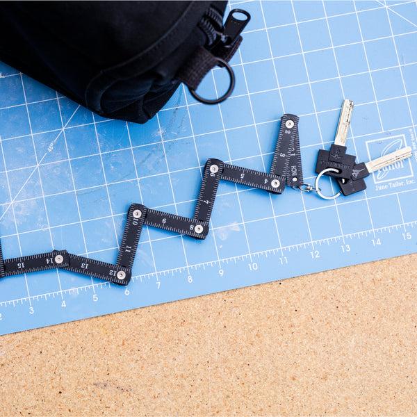 Kikkerland Mini Folding Ruler Keyring