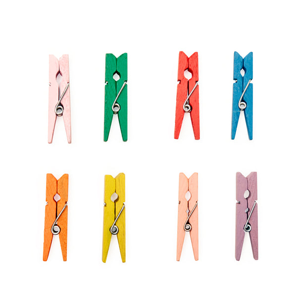 kikkerland Mini Rainbow Clothespins