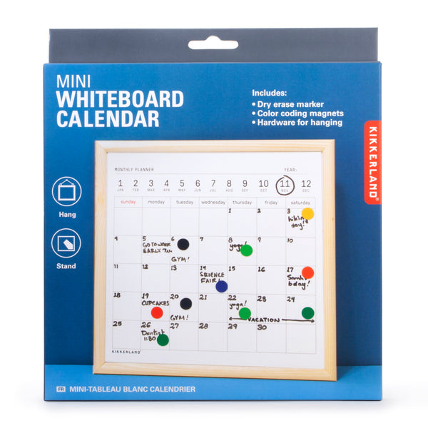 kikkerland Mini Whiteboard Calendar