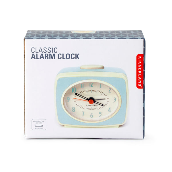 Kikkerland Mint Classic Alarm Clock